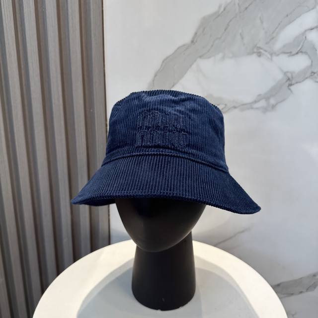 miumiu Miu Miu Limited Edition New Corduroy Bucket Hat Baseball Cap Corduroy