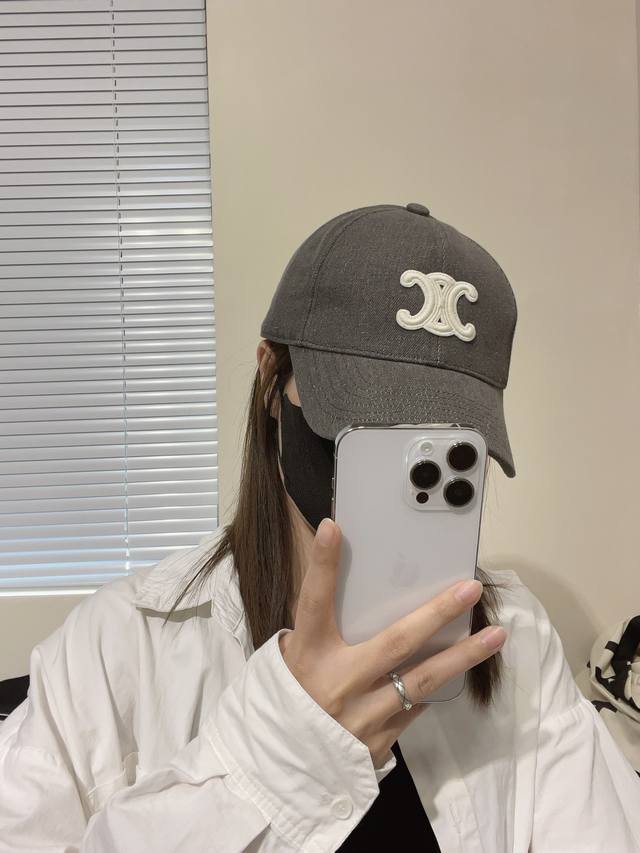 With Dust Bag Celine New Washed Denim Baseball Cap Best Quality Casual Generous