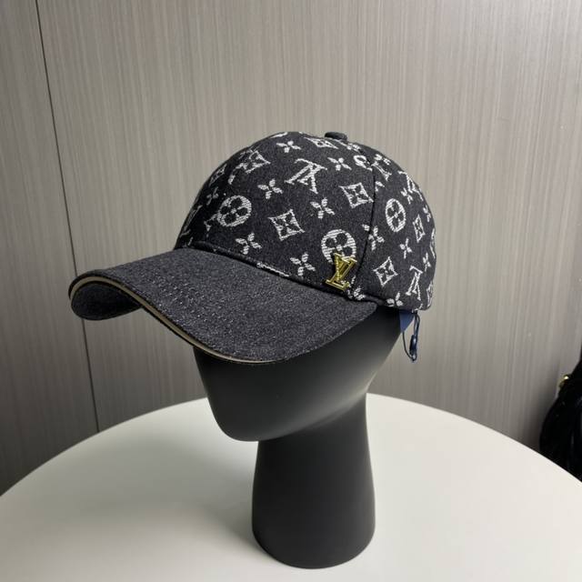 With Cloth Bag Lv Louis Vuitton New Original Baseball Cap Lv Denim Jacquard Coun