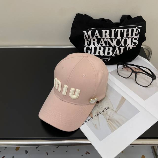 With Dust Bag. Miumiu New Denim Order Model Embroidered Baseball Cap Big Brand M