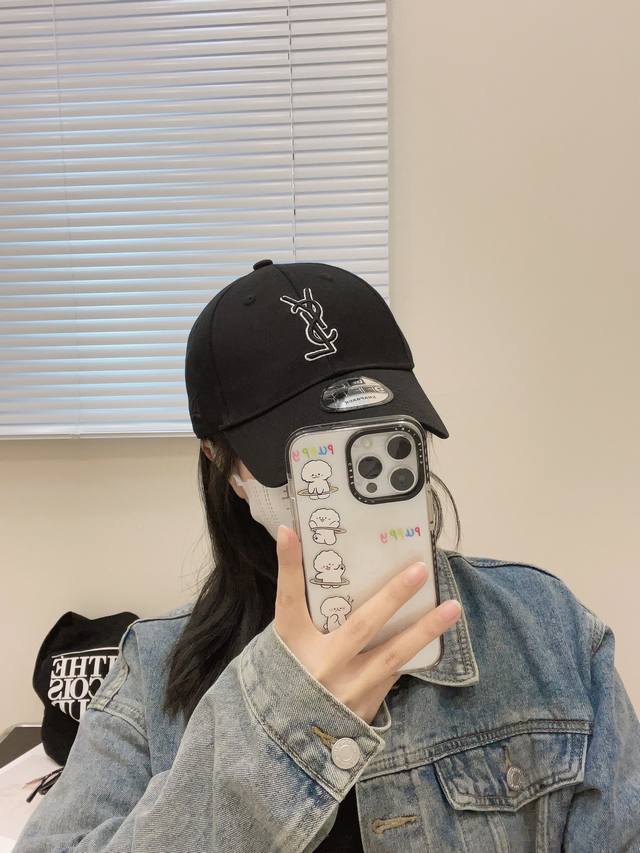 ysl Saint Laurent Counter Same Style Original Single Letter Embroidered Baseb