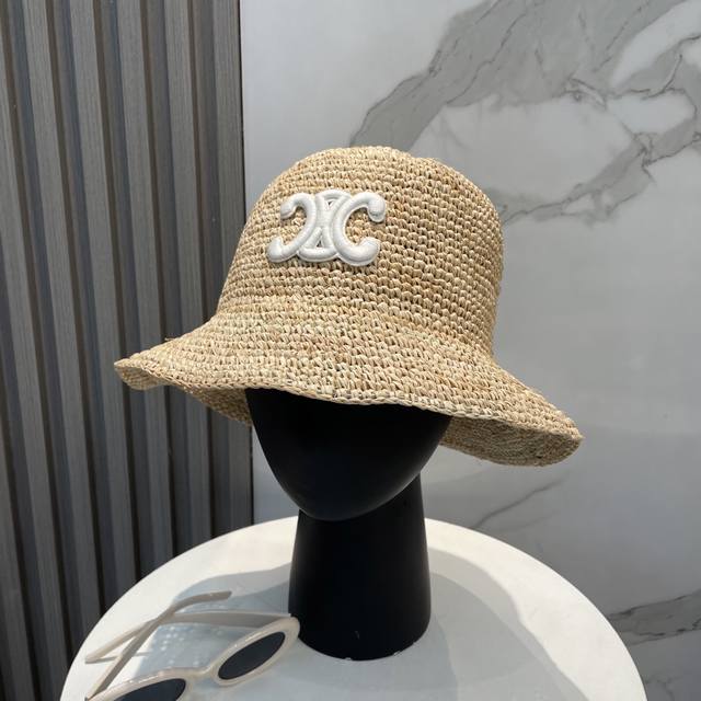 celine Celine New Raffia Dense Woven Straw Hat Is The First Choice For The Be