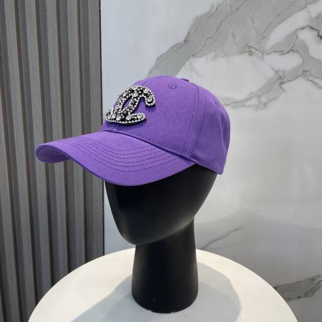 Chanel Chanel New Product High-End Full Diamond Hard Top Baseball Cap Xiaoxiang