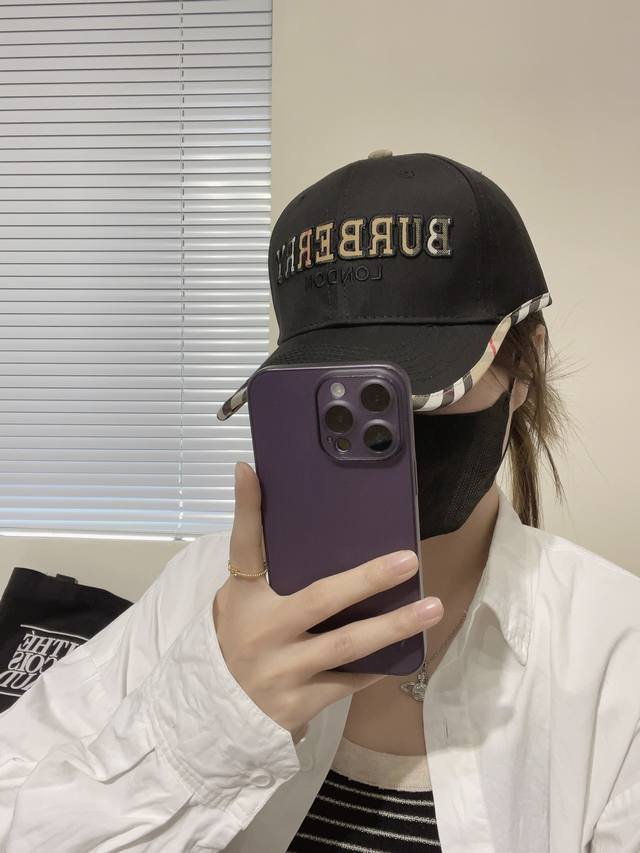 With Dust Bag Burberry Original Baseball Cap Counter Hot Sale Pure Cotton Lining