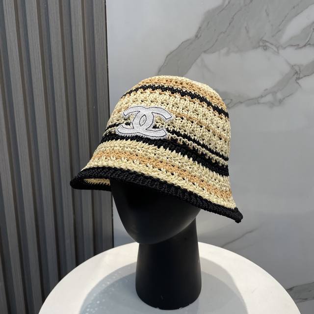 Chanel Knitted Bucket Hat Sunscreen Fisherman Hat High Density To Make A Super T