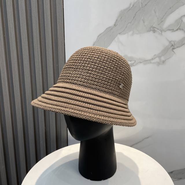 Chanel Knitted Bucket Hat Sunscreen Fisherman Hat High Density To Make A Super T