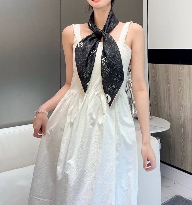 Black Size 90X90Cm 100% Silk 16Mm Original Weight Simple Black And White Color M