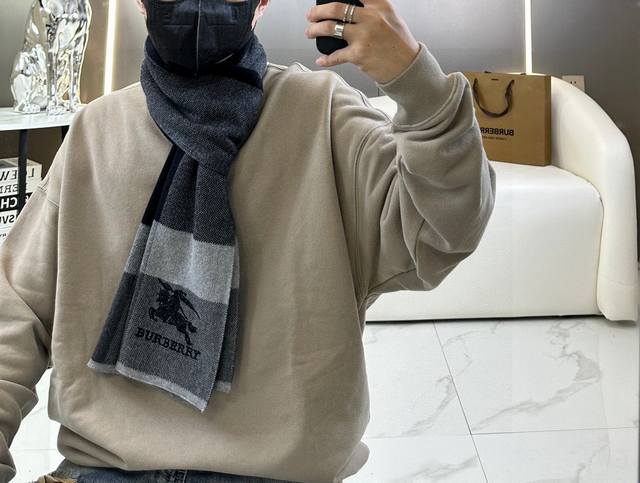 burberry Hot Sale High-End Men's Scarf Classic Warhorse Check Exclusive Cow G