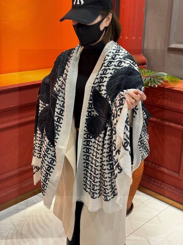 New Shiny Scarf, New Style, Customer-Provided Silver Cashmere Fabric Long Scarf,