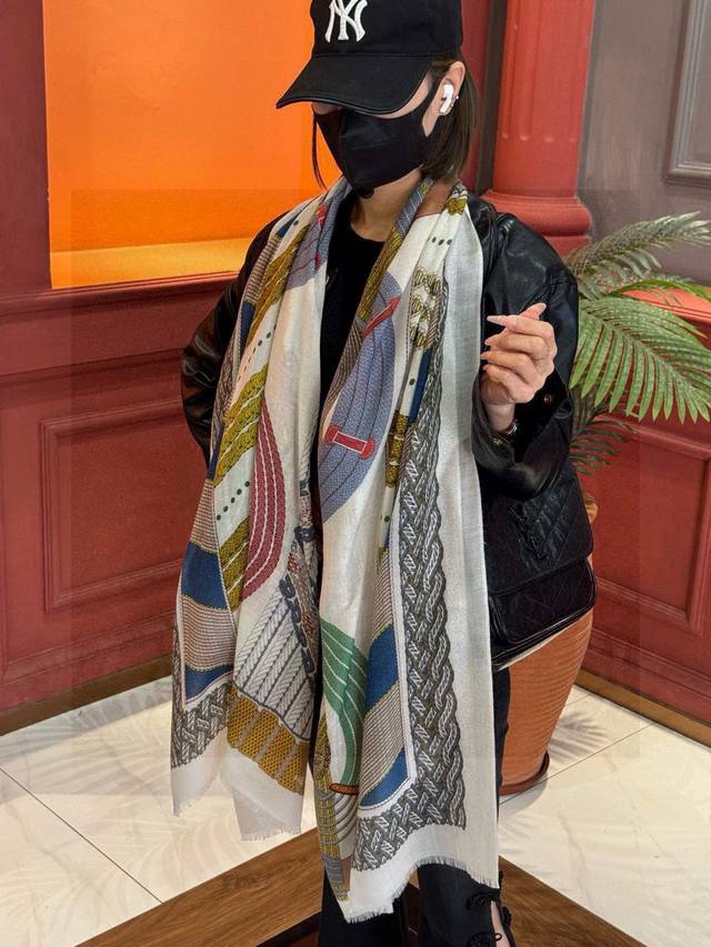 A Glowing Scarf. I Bought It At The Herm