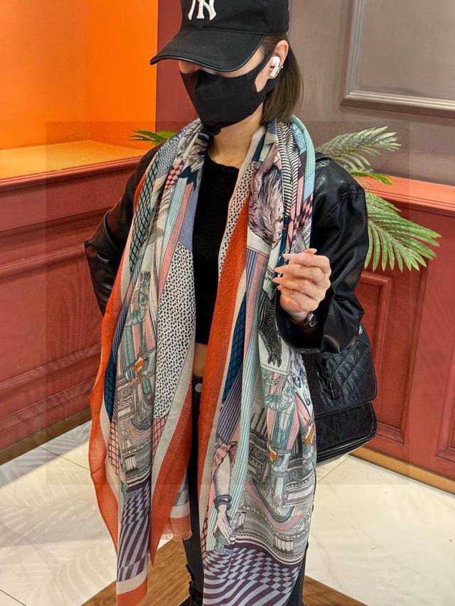 A Glowing Scarf. I Bought It At The Herm