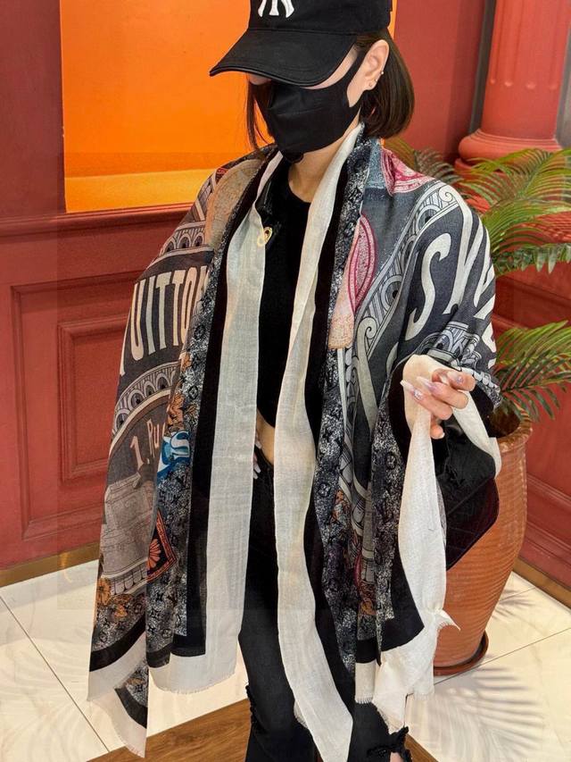New Arrival, Really Like Lv Thin Cashmere Long Scarf, This Cashmere Long Scarf C