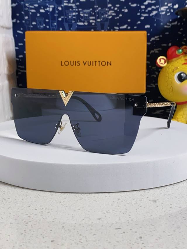 lv Louis Vuitton New Product Full-Printed Letters One-Piece Sunglasses For Wo
