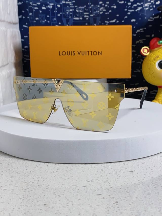 lv Louis Vuitton New Product Full-Printed Letters One-Piece Sunglasses For Wo