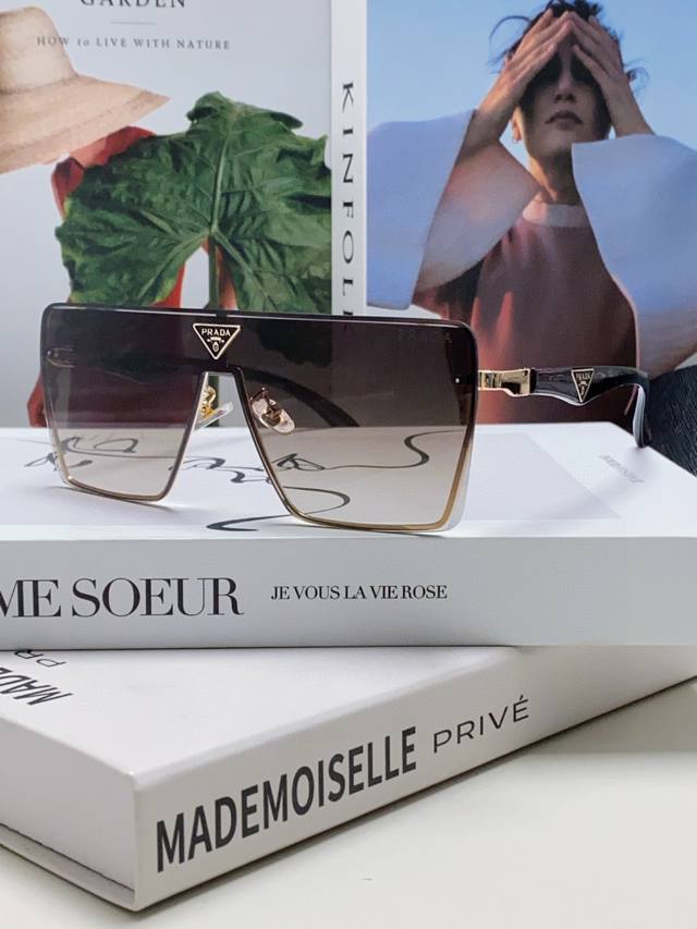 prada Prada 2025 New Large Frame Men's And Women's Sunglasses Fashion Trend L