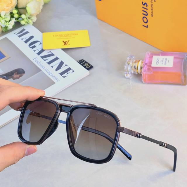 louis Vuitto*Hd Polarized Glasses High-End Luxury Foreign Trade Metal Sunglas