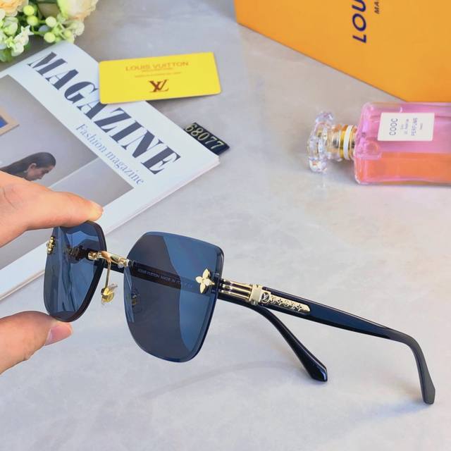 louis Vuitto*European And American Style Frameless Trimmed Glasses 2025 New T