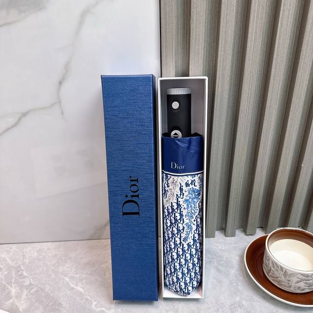Dior Trifold Sunscreen Umbrella 2570 New Summer Fully Automatic Folding Sun Umbr