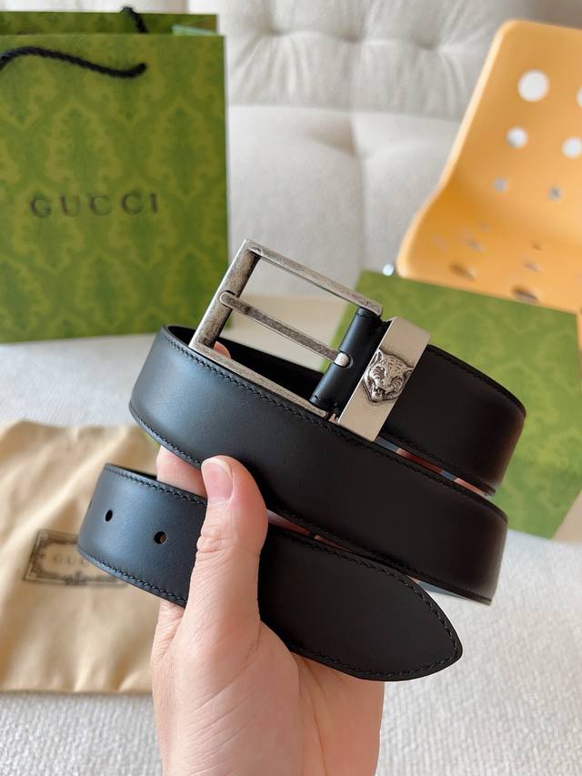 Gucci counter same 3.5Cm fashion casual pin buckle series; double-sided first la