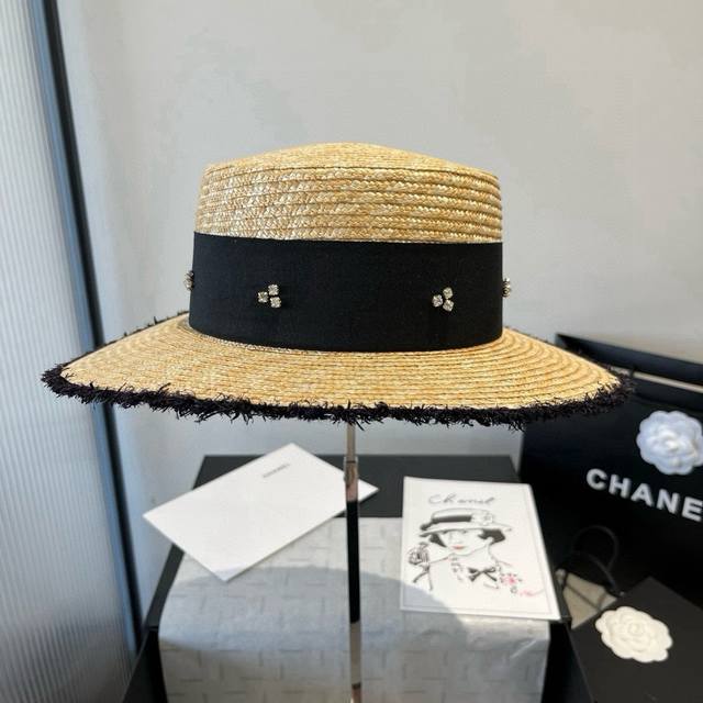 Miumiu new straw flat hat, head circumference 57cm