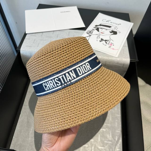 Dior new straw hat, head circumference 57Vm