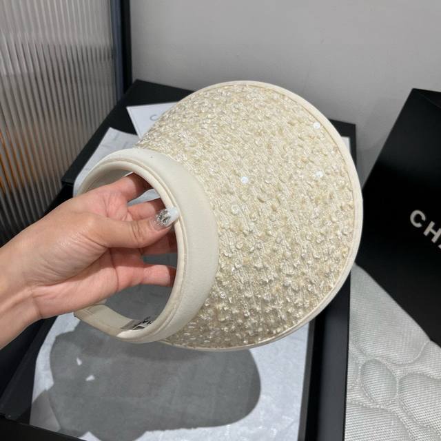 Chanel sequined headband, sun hat
