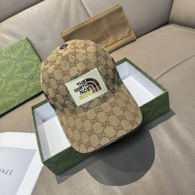 with box bag, Gucci new original baseball cap, North Face embroidery! Counter 1: