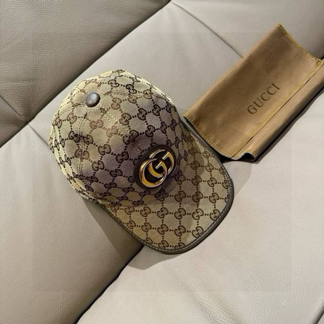 with packaging bag, Gucci new original baseball cap, metal double G, the latest