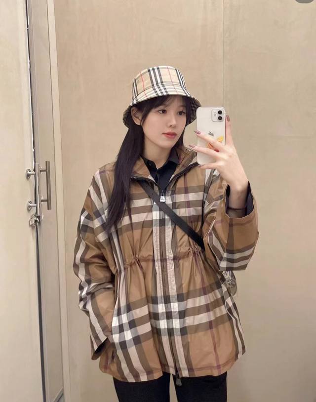 Burberry original bucket hat counter hot sale pure cotton lining, light and brea