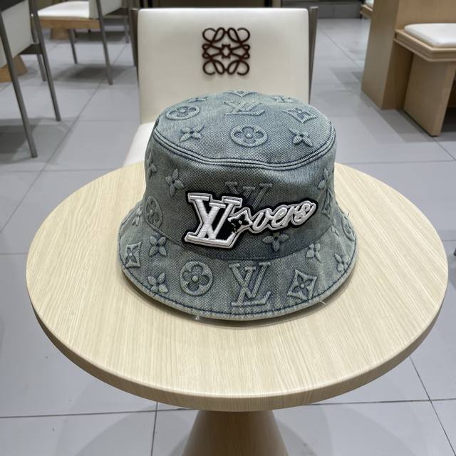Lv Louis Vuitton new denim fisherman hat, head circumference 57Cm unisex