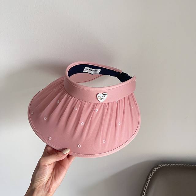 with dust bag Chanel Chanel 2025 new exclusive model small flower large brim sun