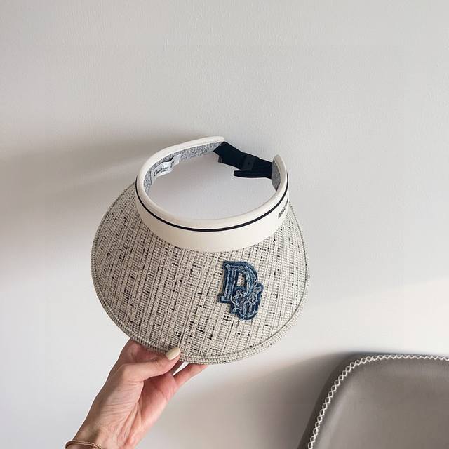 Special dust bag Dior 2025 new tweed holiday sun hat hollow hat, sun protection