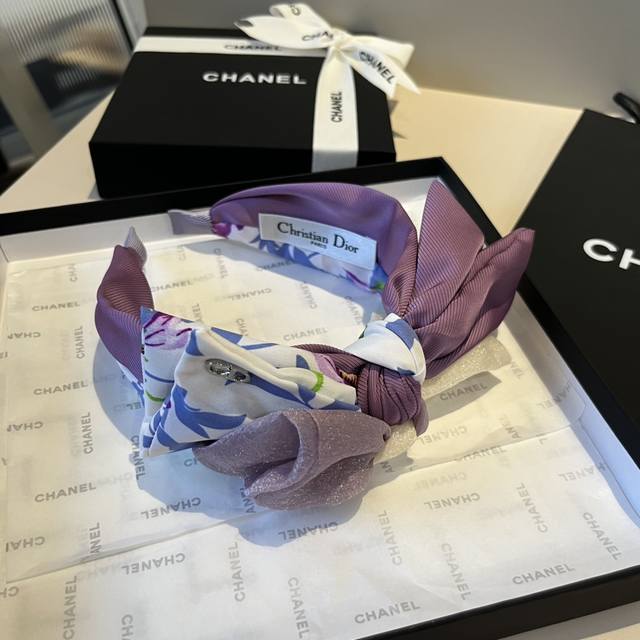 Dior new bow floral headband