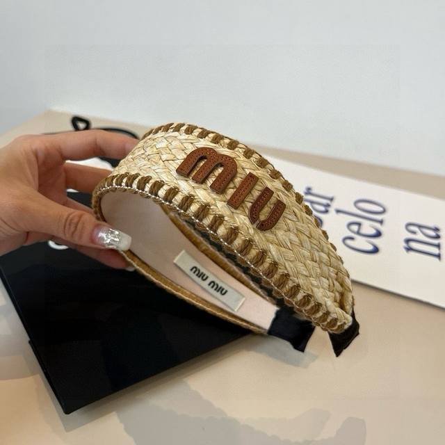 Miumiu Miu Miu raffia headband
