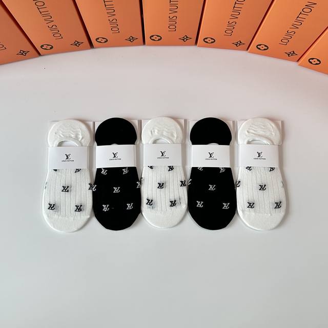 Special counter packaging Lv Louis Vuitton new boat socks pile socks! Five pairs