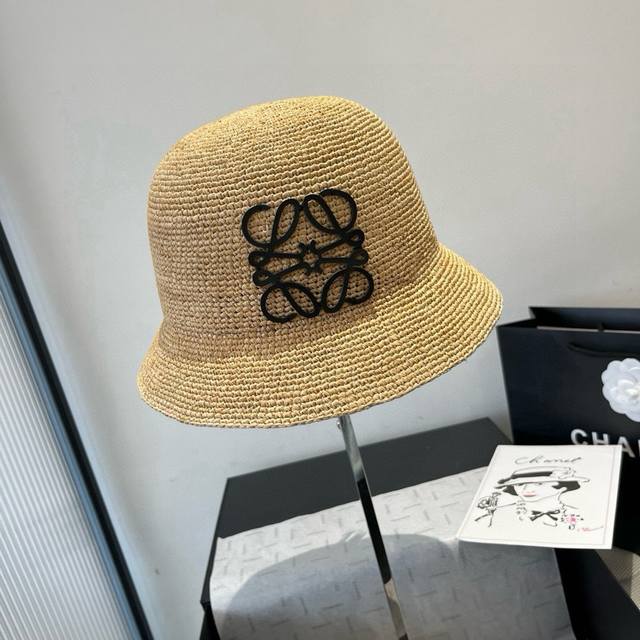 Loewe raffia, official model, high-end customization, head circumference 57cm