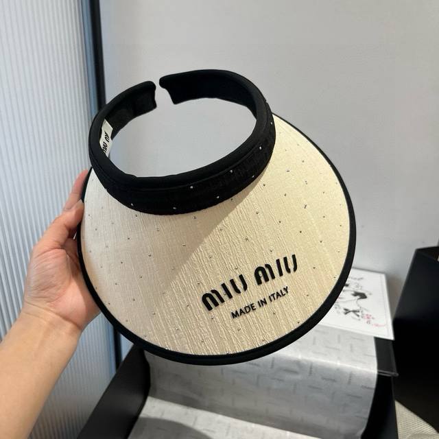Miu Miu Miumiu hollow headband sun hat