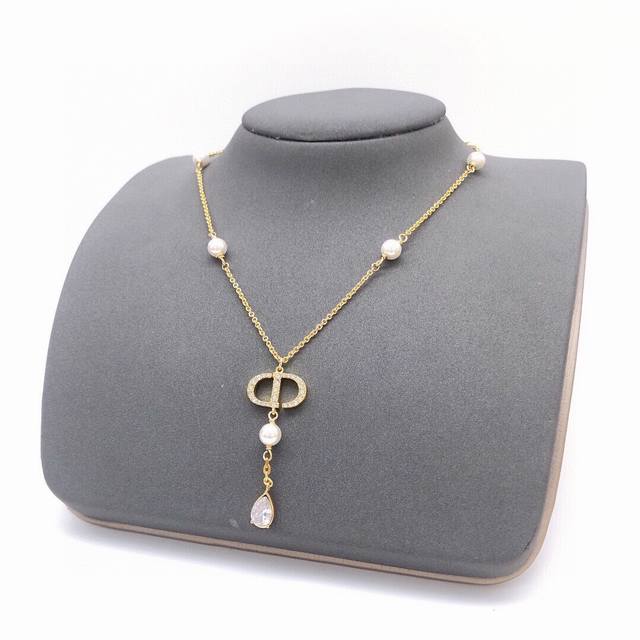No. Ded0560 Dio*Latest model large and small pearl pendant round pink consistent