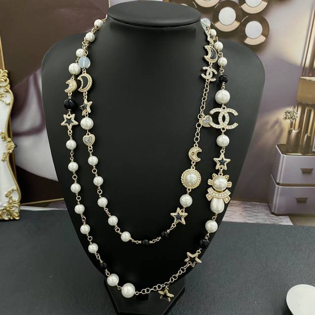 Chanel full diamond pearl braided chain waist chain