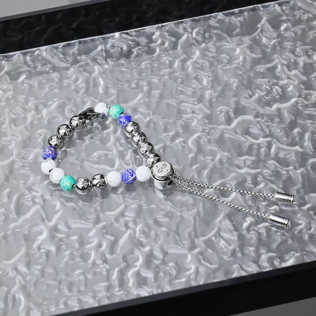 Lv necklace Lv bracelet full diamond four-leaf clover sub-gold clavicle bracelet