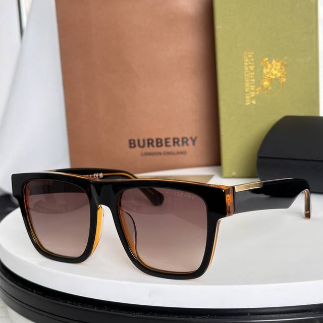 Burberr*Baba Li Model: Be4438, Size: 54 18-140 Thick style rectangular frame sun