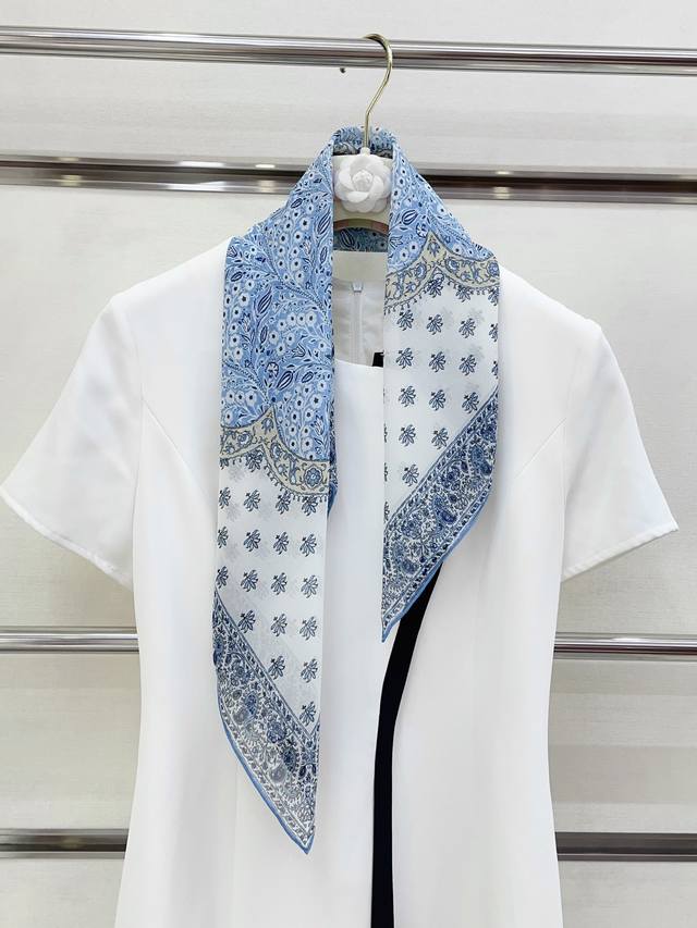 Silk Georgette New Product Lp Cashew Flower Small Square Scarf Spring and Summer