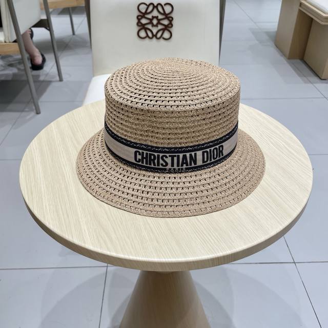 Dior straw hat, hollow hat, official model, one-to-one customization, font is un