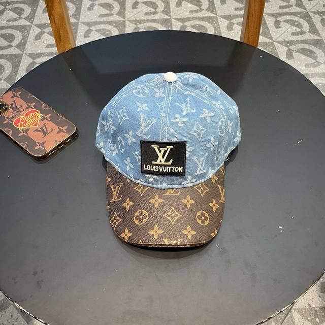 New Louis Vuittonlv denim baseball cap, unisex sun hat,