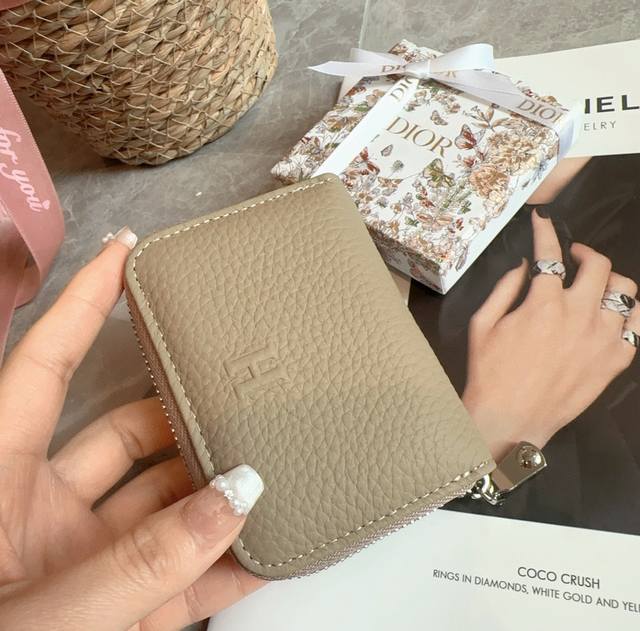Hermes H coin purse and card holder, top layer cowhide with compartments for ID,
