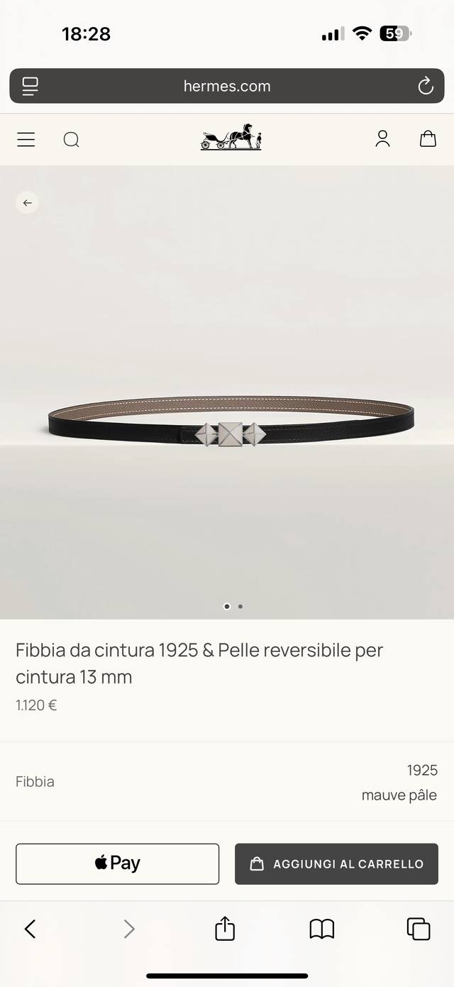 Special Fibbia Da Cintura fine hardware with imported Epsom leather Width 13mm H