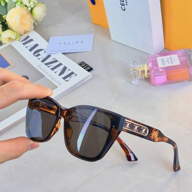 Celin* new square frame high-end sunglasses UV protection versatile sunglasses l