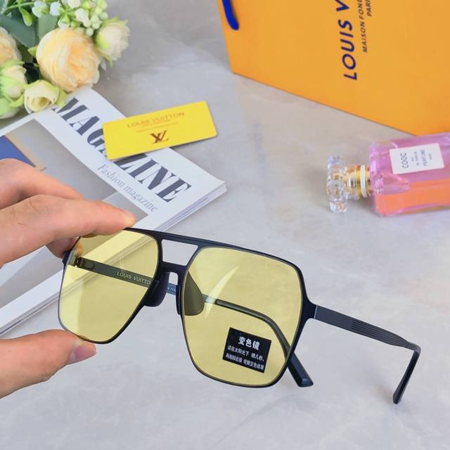 Louis Vuitto* new polarized men's double beam sunglasses driving anti-ultraviole