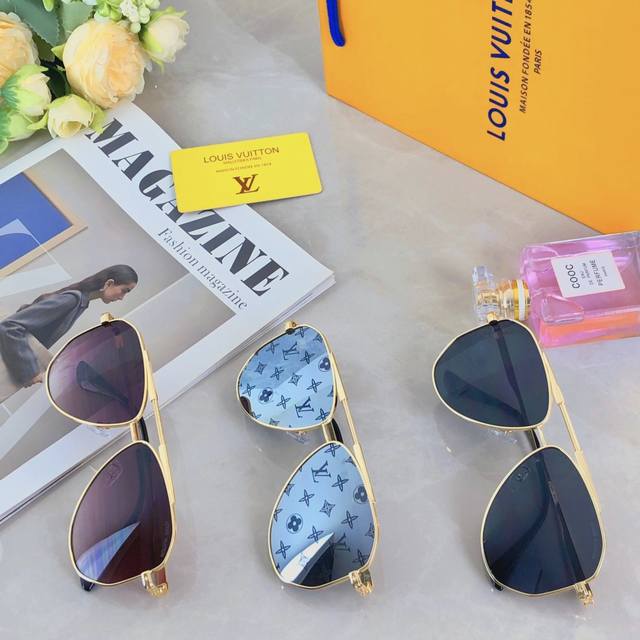 Louis Vuitto*2025 Elegant men's new sunglasses sunglasses frog mirror versatile