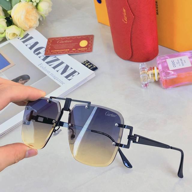 Cartie* frameless sunglasses new large frame glasses personality men and women s